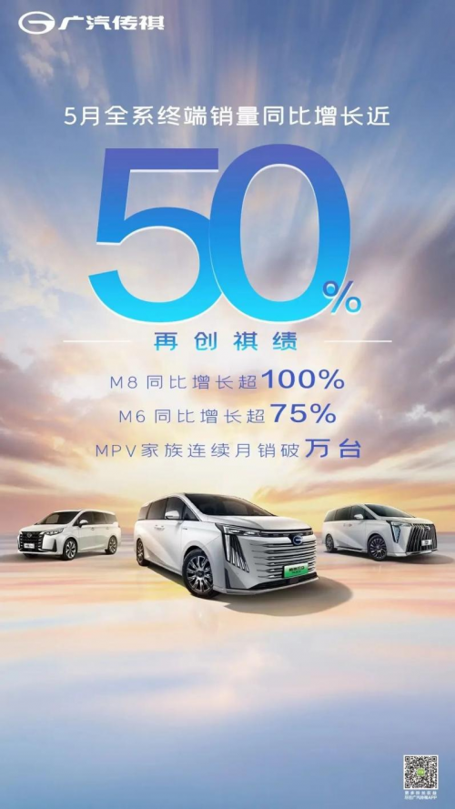 終端銷量同比大增近50%！傳祺5月MPV、SUV領域表現強勢