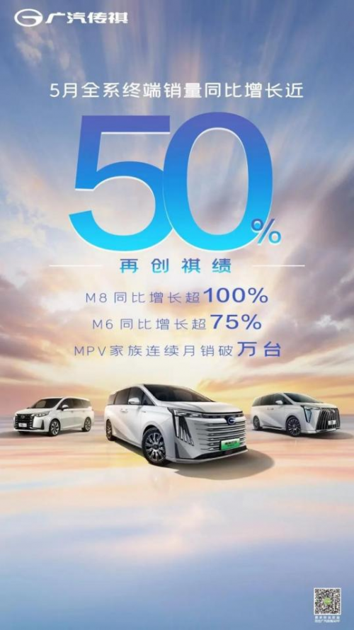 MPV、SUV家族月销量均破万辆，传祺5月销量成绩亮眼