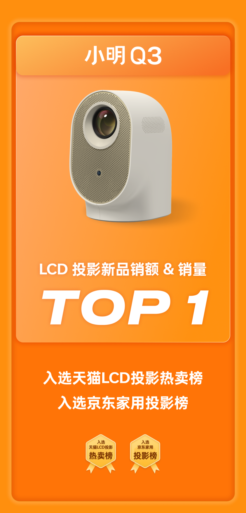 小明投影引领LCD投影市场爆发  斩获618全渠道LCD投影销额与销量TOP1