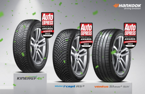 韩泰轮胎在《Auto Express》年度产品评选获得三个大奖